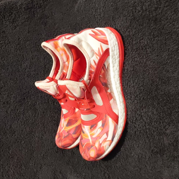 adidas Pure Boost X “Power Red” Floral Workout Running Shoes - Picture 11 of 11